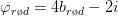 \varphi_{r\o d} =4b_{r\o d}-2i