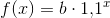 f(x)=b\cdot 1{,}1^x