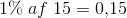 1\% \; af \; 15 = 0{,}15