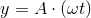 y=A\cdot (\omega t)