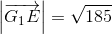 \left | \overrightarrow{G_1E} \right |=\sqrt{185}