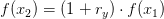 f(x_2)=(1+r_y)\cdot f(x_1)
