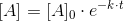 [A]=[A]_0\cdot e^{-k\cdot t}