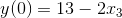 y(0)=13-2x_{3}