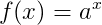f(x) = a^x