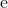 \mathrm e