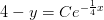 4-y=Ce^{-\frac{1}{4}x}