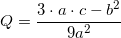 \small Q = \frac{3\cdot a\cdot c-b^2}{9a^2}