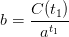 b=\frac{C(t_1)}{a^{t_1}}