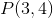 P(3,4)