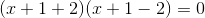 (x+1+2)(x+1-2)=0