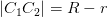 \left | C_1C_2 \right |=R-r