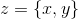z = \{x,y\}