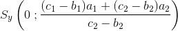 S_y\left(0\;; \frac{(c_1-b_1)a_1+(c_2-b_2)a_2}{c_2-b_2}\right)