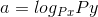 a=log_{Px}Py