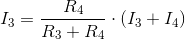 I_3=\frac{R_4}{R_3+R_4}\cdot (I_3+I_4)
