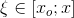 \xi \in \left [ x_o;x \right ]