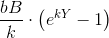 \frac{bB}{k}\cdot \left ( e^{kY}-1 \right )