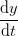 \frac{\mathrm{d} y}{\mathrm{d} t}