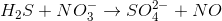 H_{2}S+NO_{3}^-\rightarrow SO_{4}^2^-+NO