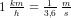 1\; \tfrac{km}{h}=\tfrac{1}{3{,}6}\; \tfrac{m}{s}