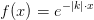 f(x)=e^{-\left | k \right |\cdot x}