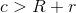 c> R+r