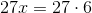 27x=27\cdot 6