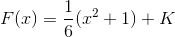 F(x) = \frac{1}{6} (x^{2} + 1) + K