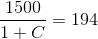 \frac{1500}{1+C}=194
