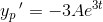 y_p{\, }'=-3Ae^{3t}