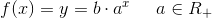f(x)=y=b\cdot a^x\; \; \; \; \; a\in R_+