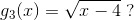 g_3(x)=\sqrt{x-4}\; ?