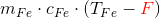 m_{Fe}\cdot c_{Fe}\cdot \left ( T_{Fe}-{\color{Red} F} \right )