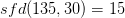 sfd(135,30)=15