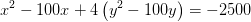 x^2-100x+4\left ( y^2-100y \right )=-2500