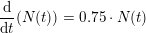 \small \frac{\mathrm{d} }{\mathrm{d} t}(N(t))=0{.}75\cdot N(t)