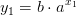 y_1=b\cdot a^{x_1}