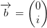 \overrightarrow{b}=\begin{pmatrix} 0\\i \end{pmatrix}