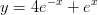 y=4e^{-x} +e^x