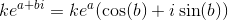 ke^{a+bi}=ke^a(\cos(b)+i\sin(b))
