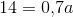 14=0{,}7a