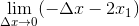 \lim_{\Delta x\rightarrow 0}(-\Delta x-2x_{1})