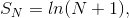 S_{N} = ln (N+1) ,