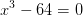 x^3-64=0
