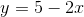 y = 5-2x