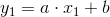 y_1=a\cdot x_1+b