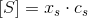 \left [ S \right ]=x_s\cdot c_s