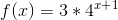 f(x)=3*4^x^+^1