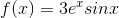 f(x)=3e^xsinx
